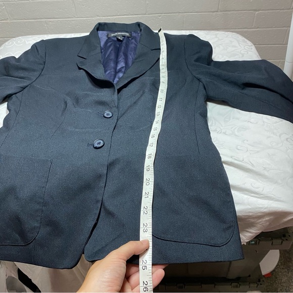 NEW Design Collective Blazer Size 4 Charcoal Black Button Up Front Pockets - Picture 8 of 11